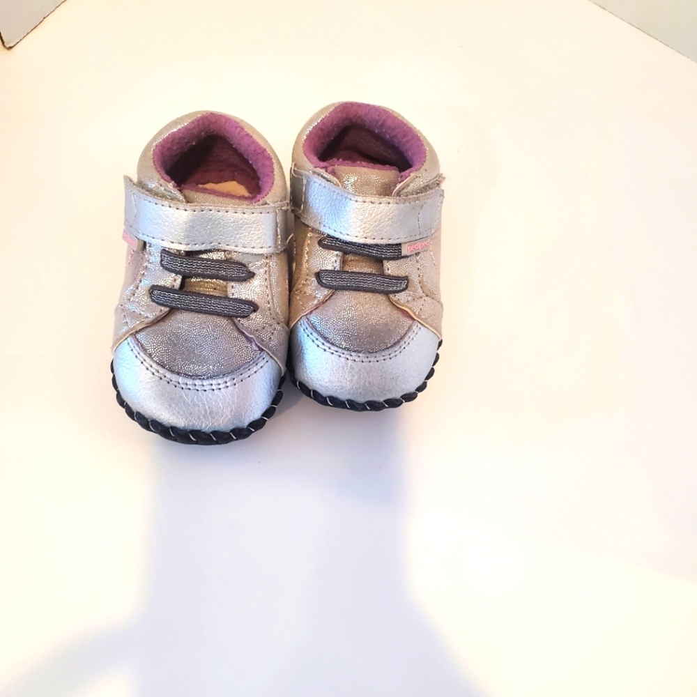 Pediped leather sole crib shoe